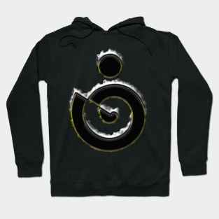 Geometrical Oval Metal Industrial Art Symbol Hoodie